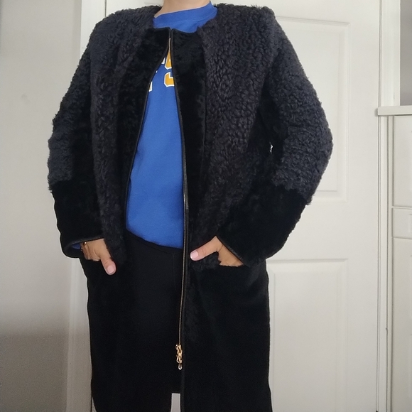 Lanvin Shearlings Black Teddy Jacket Cozy Mid-Length Design 40 - Picture 3 of 12